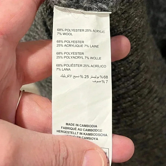 ADDITION  ELLE Gray & White long cardigan size X - Picture 7 of 7